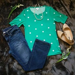 Green Lularoe Gigi Shirt